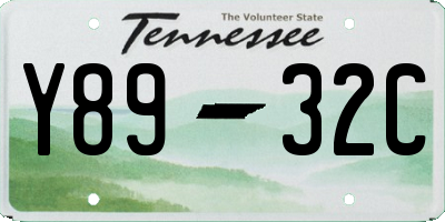 TN license plate Y8932C