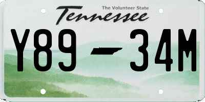 TN license plate Y8934M