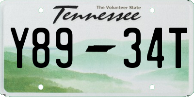 TN license plate Y8934T