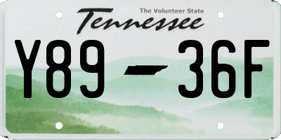 TN license plate Y8936F
