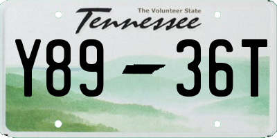 TN license plate Y8936T