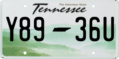 TN license plate Y8936U