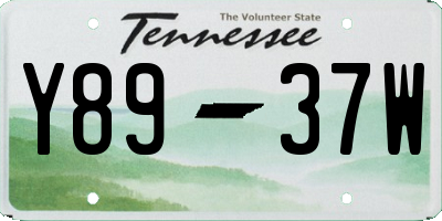 TN license plate Y8937W