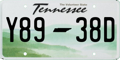 TN license plate Y8938D