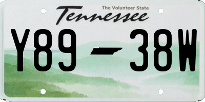 TN license plate Y8938W