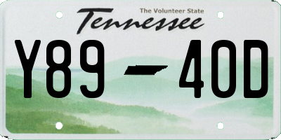 TN license plate Y8940D