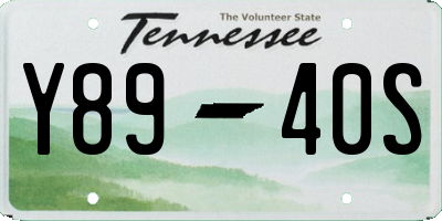 TN license plate Y8940S