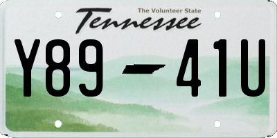 TN license plate Y8941U