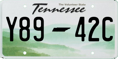 TN license plate Y8942C