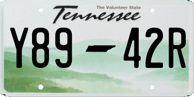 TN license plate Y8942R