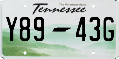 TN license plate Y8943G