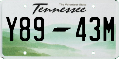 TN license plate Y8943M