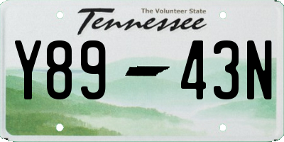TN license plate Y8943N