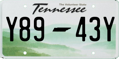 TN license plate Y8943Y