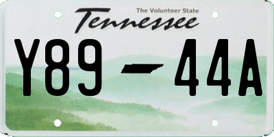 TN license plate Y8944A