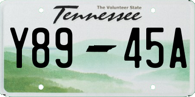 TN license plate Y8945A