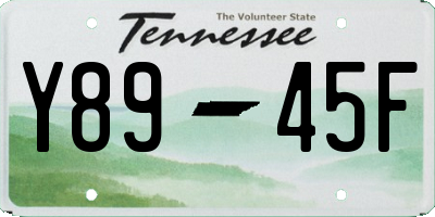 TN license plate Y8945F