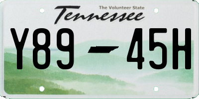 TN license plate Y8945H