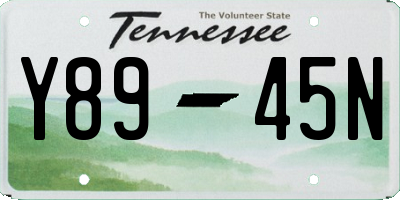 TN license plate Y8945N