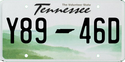 TN license plate Y8946D
