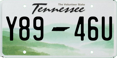 TN license plate Y8946U