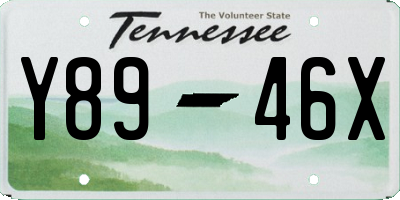 TN license plate Y8946X