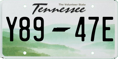 TN license plate Y8947E