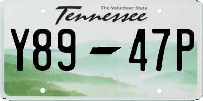 TN license plate Y8947P