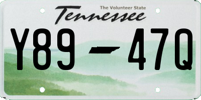 TN license plate Y8947Q