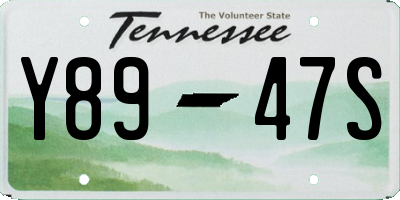 TN license plate Y8947S