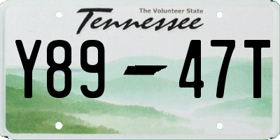TN license plate Y8947T