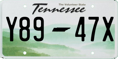TN license plate Y8947X