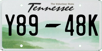TN license plate Y8948K