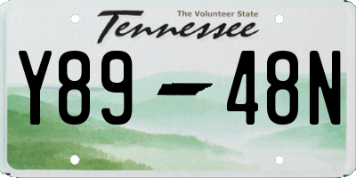 TN license plate Y8948N