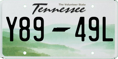 TN license plate Y8949L