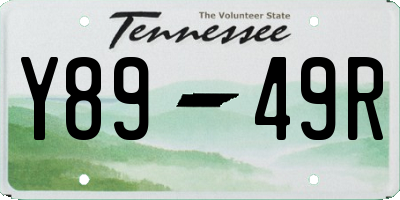 TN license plate Y8949R