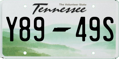 TN license plate Y8949S