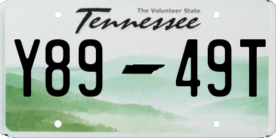 TN license plate Y8949T