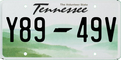 TN license plate Y8949V