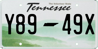 TN license plate Y8949X