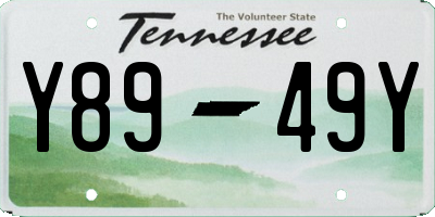 TN license plate Y8949Y