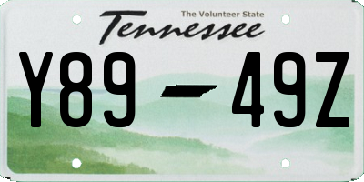 TN license plate Y8949Z