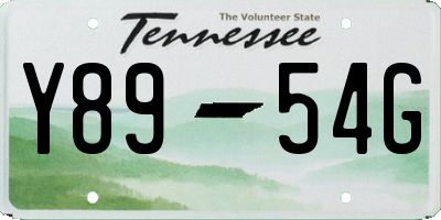 TN license plate Y8954G