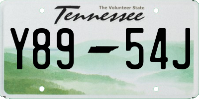 TN license plate Y8954J
