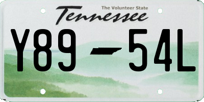 TN license plate Y8954L