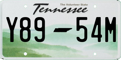 TN license plate Y8954M