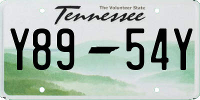 TN license plate Y8954Y