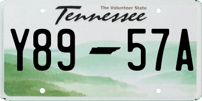 TN license plate Y8957A
