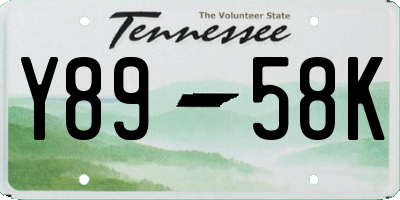 TN license plate Y8958K