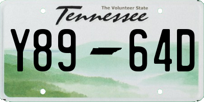 TN license plate Y8964D
